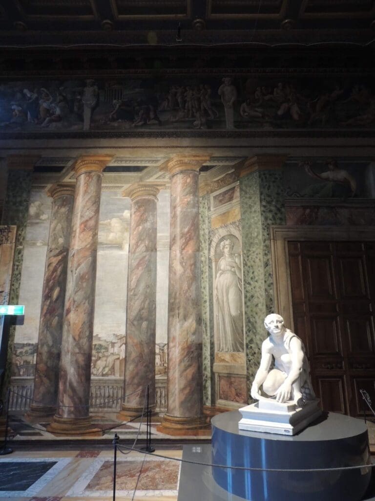 the hall of perspectives in the villa farnesina in rome
