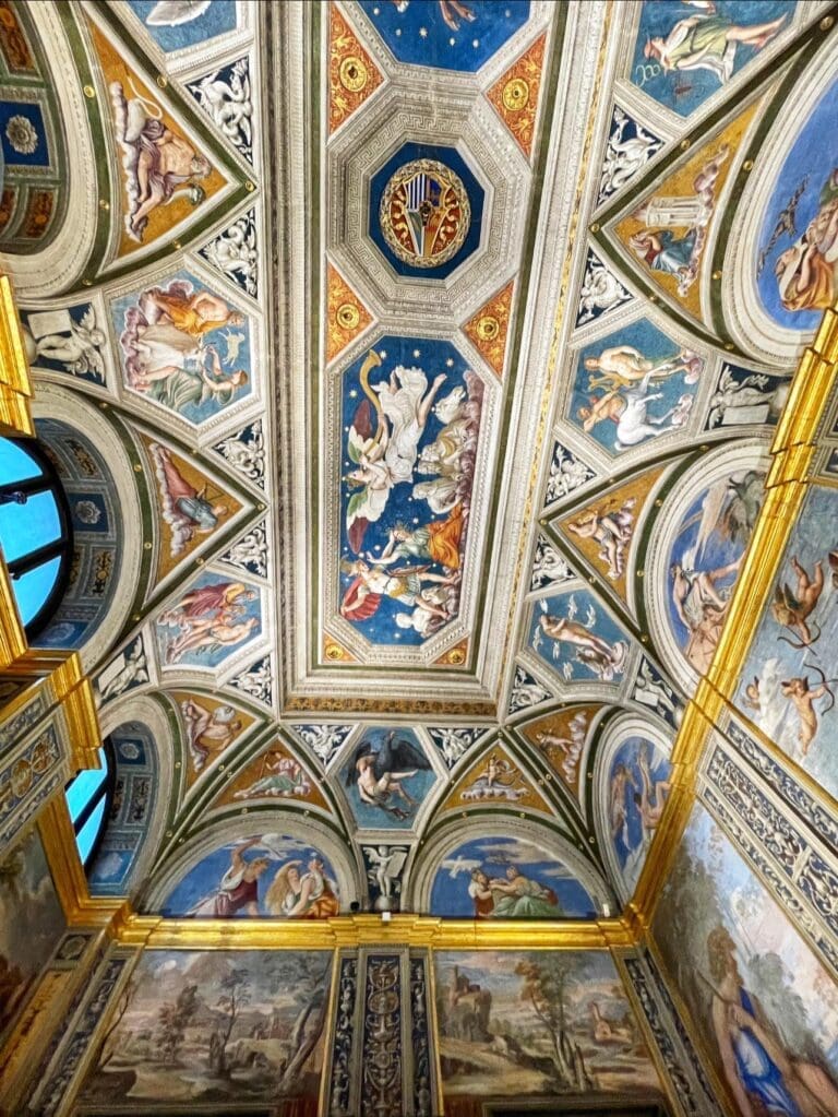 peruzzi's horoscope ceiling in villa farnesina in rome