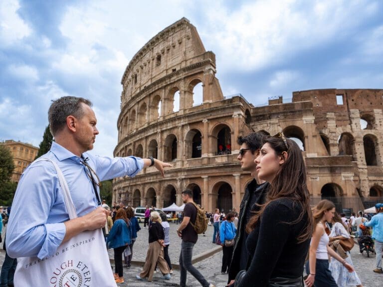 Rob leading a Private Colosseum Tour with Through Eternity Tours