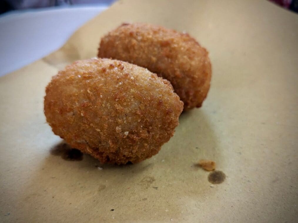 Suppli served fresh on our Trastevere food tour